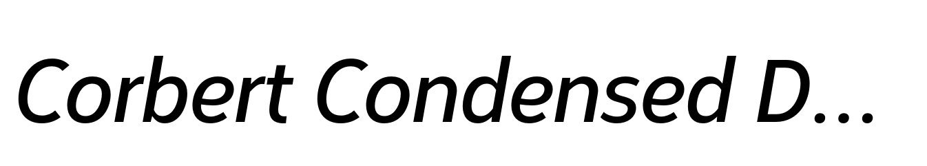 Corbert Condensed Demi Bold Italic